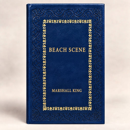 Beach Scene by Marshall King leather-bound edition with gold-tone foil spine