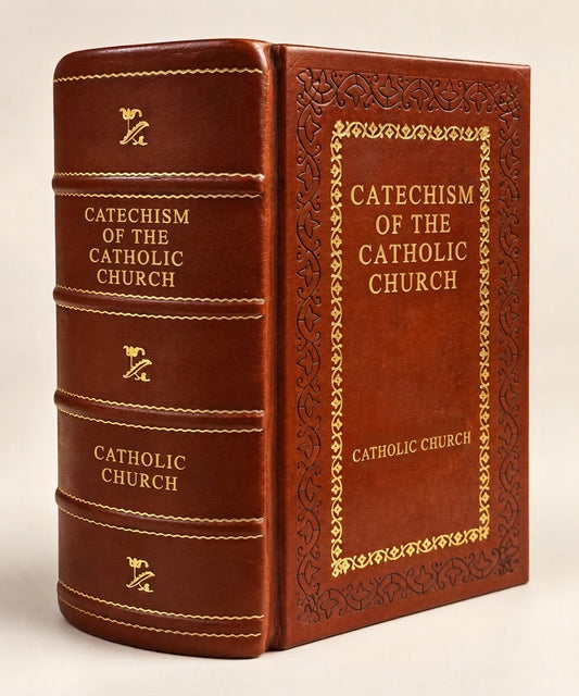 Catechism of the Catholic Church by Catholic Church leather-bound edition with gold-tone foil spine