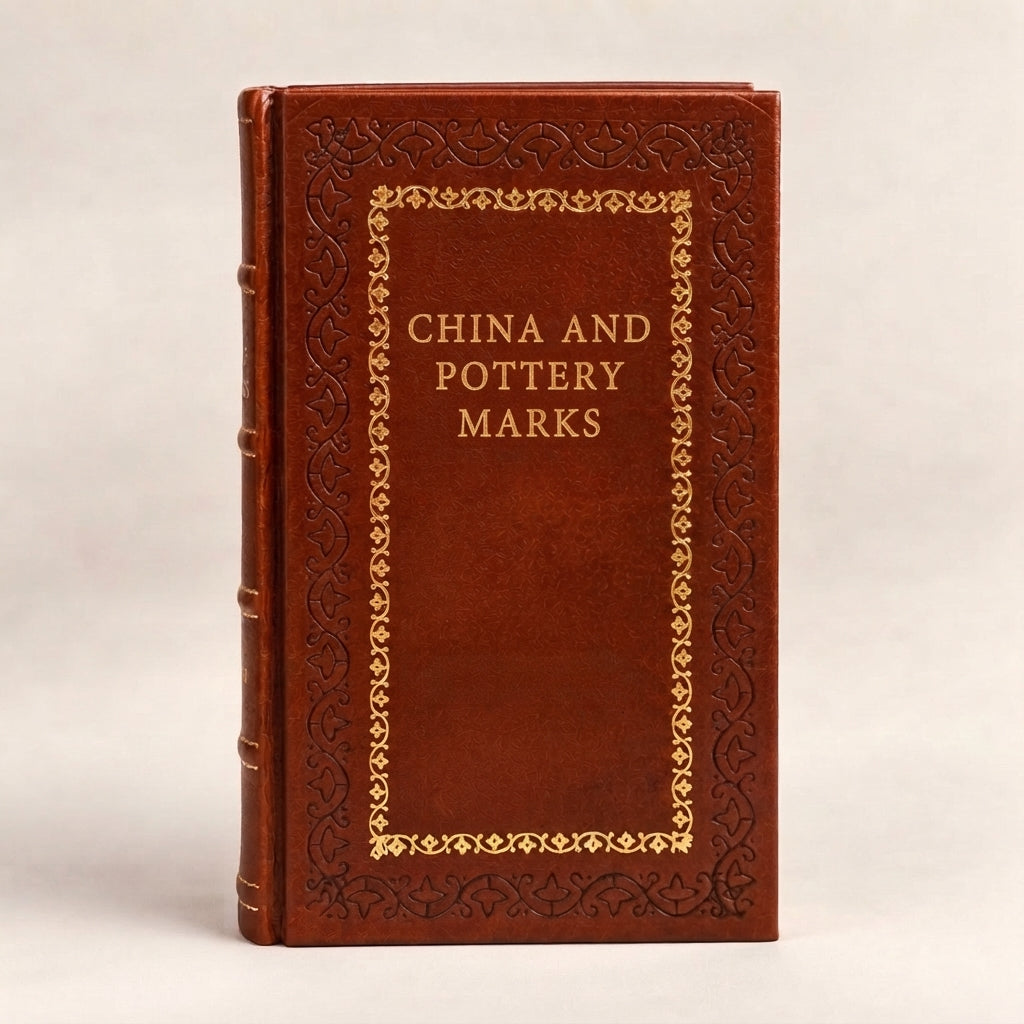 China and Pottery Marks leather-bound edition with gold-tone foil spine