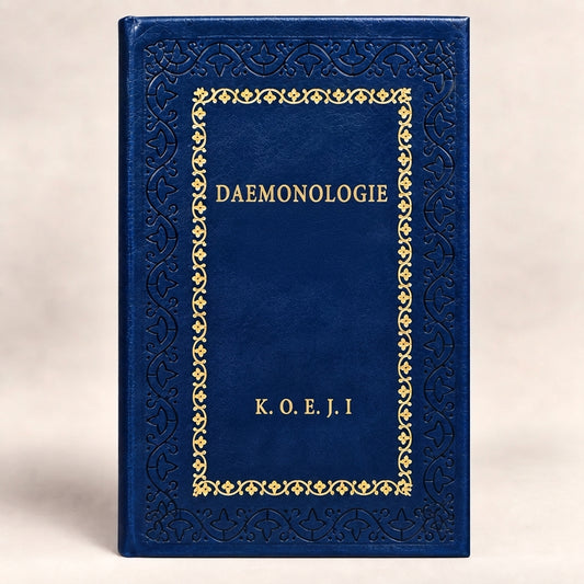 Daemonologie by King James VI and I leather-bound edition with gold-tone foil spine