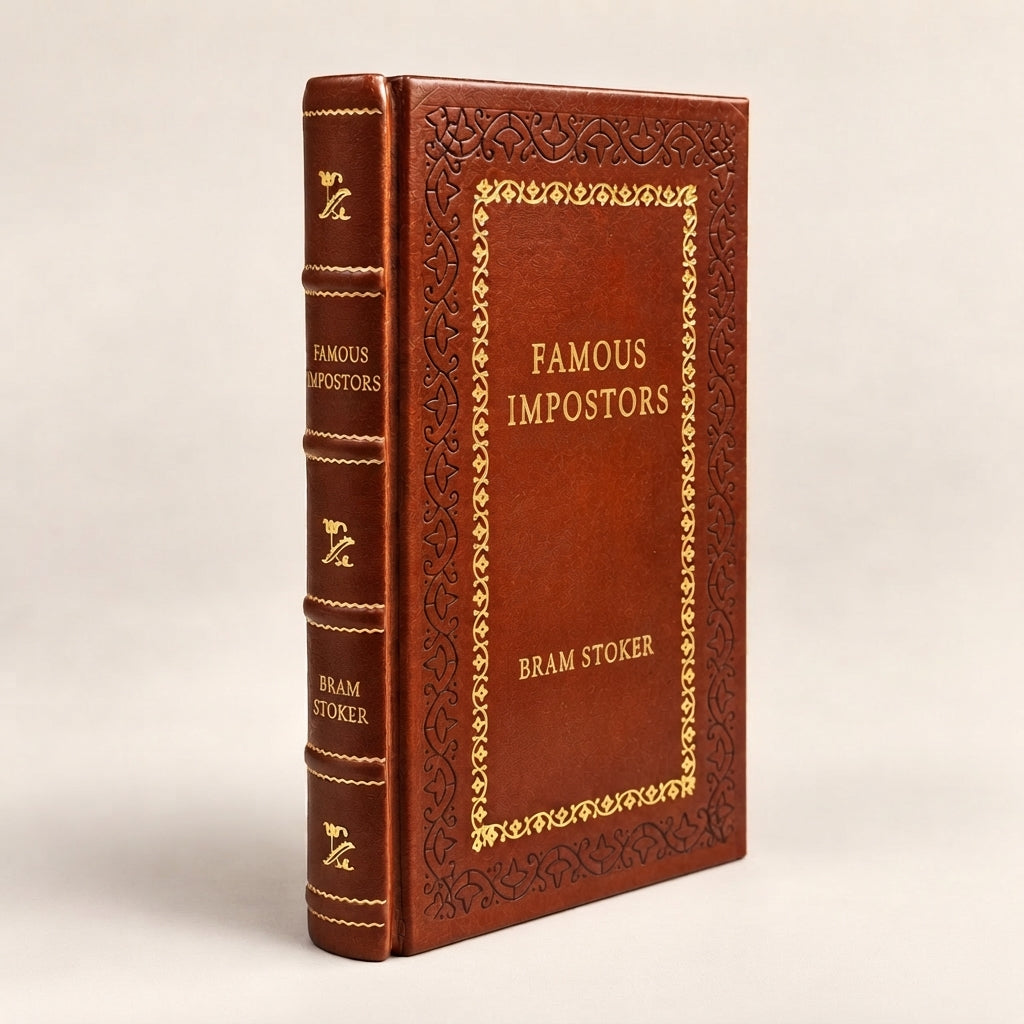 Famous Impostors by Bram Stoker leather-bound edition with gold-tone foil spine
