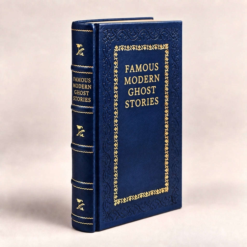 Famous Modern Ghost Stories leather-bound edition with gold-tone foil spine