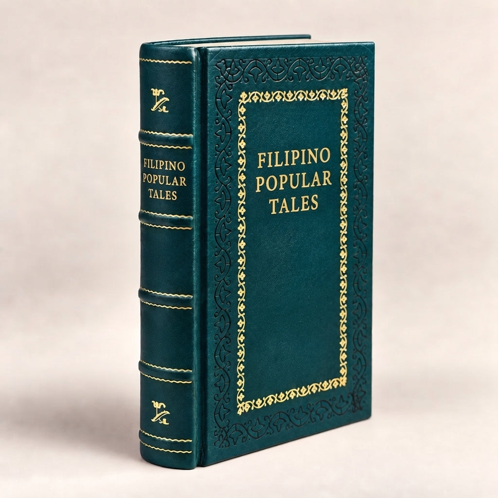 Filipino Popular Tales leather-bound edition with gold-tone foil spine