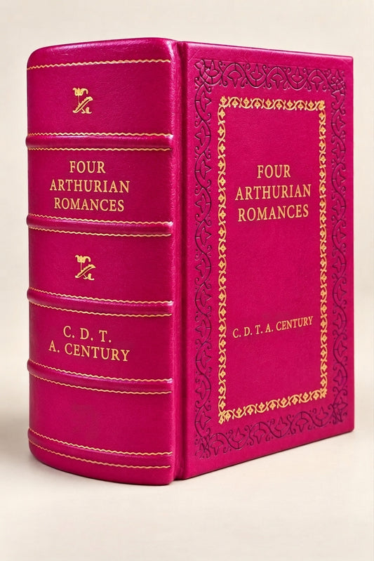 Four Arthurian Romances by Chrétien de Troyes leather-bound edition with gold-tone foil spine
