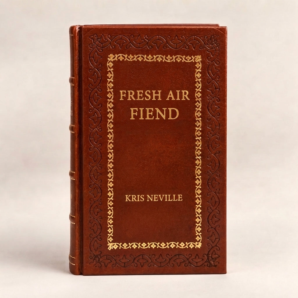 Fresh Air Fiend by Kris Neville leather-bound edition with gold-tone foil spine