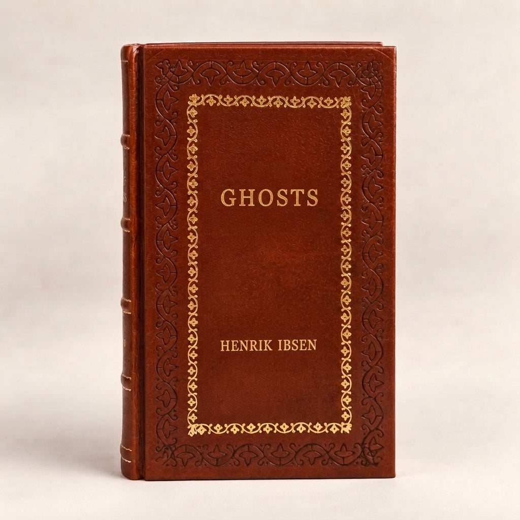 Ghosts by Henrik Ibsen leather-bound edition with gold-tone foil spine