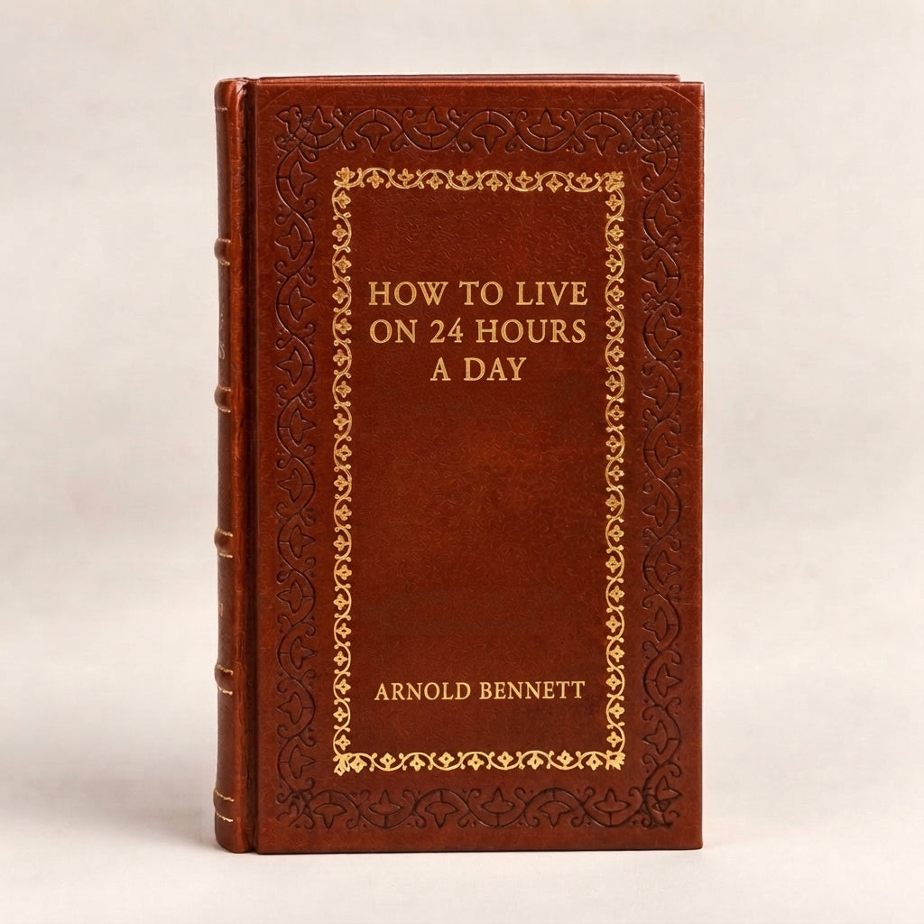 How to Live on 24 Hours a Day by Arnold Bennett leather-bound edition with gold-tone foil spine
