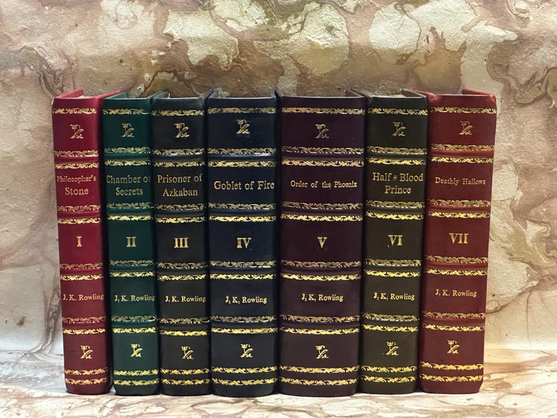 Harry Potter 7 book leather bound set