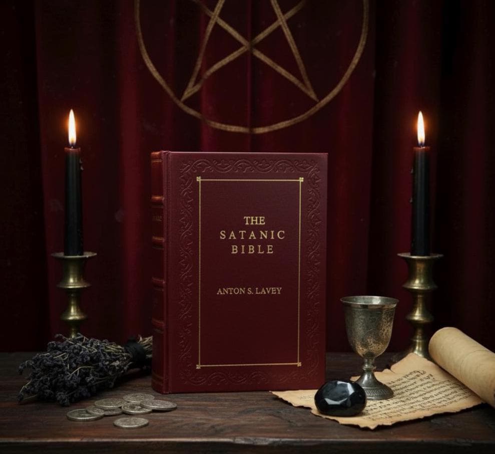 The Satanic Bible By La Vey, Anton [Red Leather Bound]