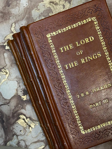 Lord of the Rings and The Hobbit JRR Tolkien Series Leather Bound Edition