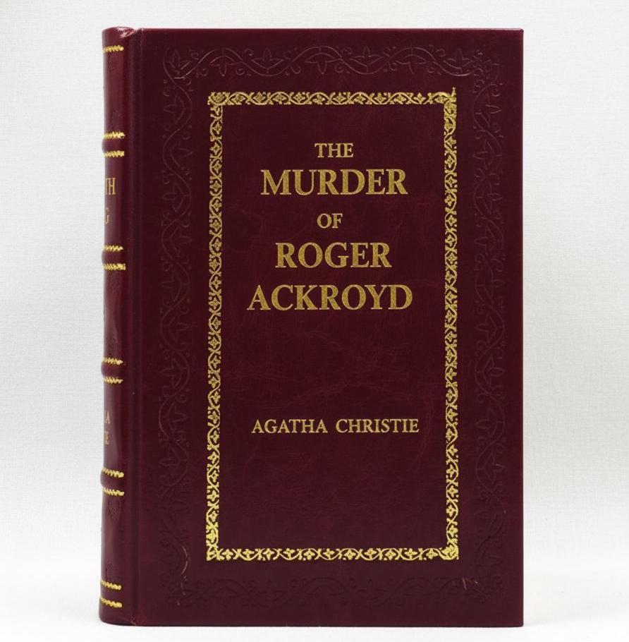 Leather-Bound 'The Murder of Roger Ackroyd Agatha Christie ' with Gold Edges