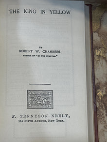 The King in Yellow 1895, Robert W. Chambers [Leather Bound]