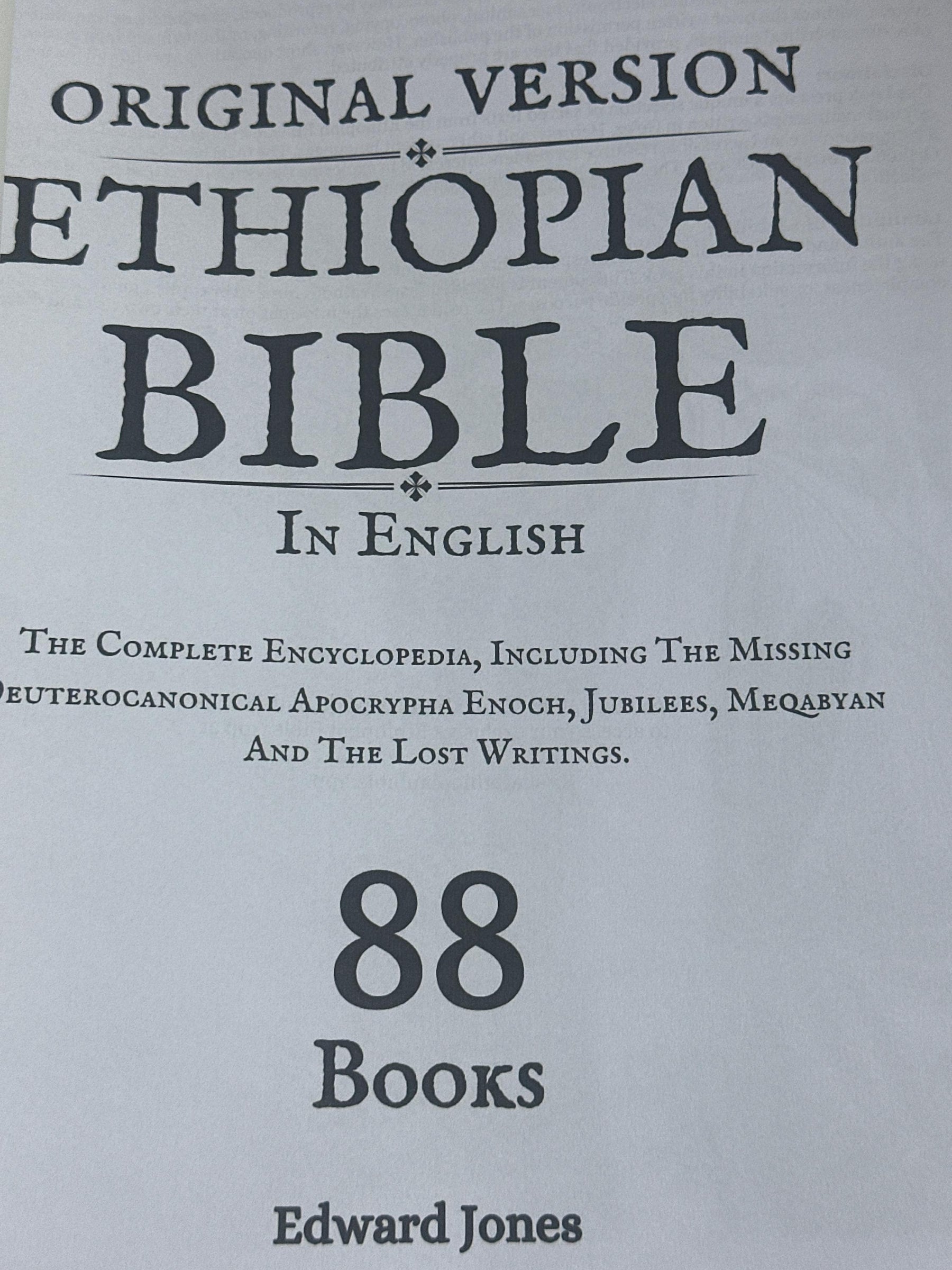 Complete Ethiopian Bible in English 88 Books  Edward Jones [Leather Bound Edition]