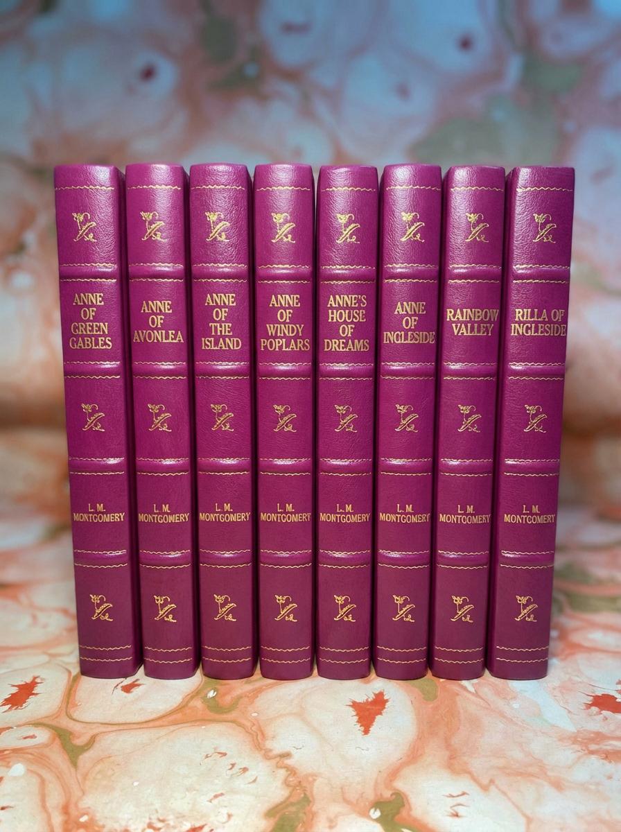 Anne of Green Gables 8 Book Leather Bound Set  L.M. Montgomery Complete Collection