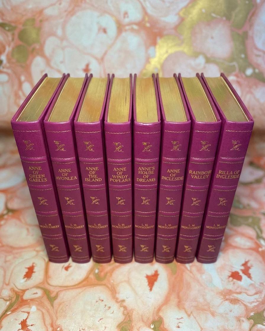 Anne of Green Gables 8 Book Leather Bound Set  L.M. Montgomery Complete Collection
