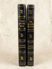 Leather Bound Satanic Bible & Rituals Set - Anton LaVey Rebound