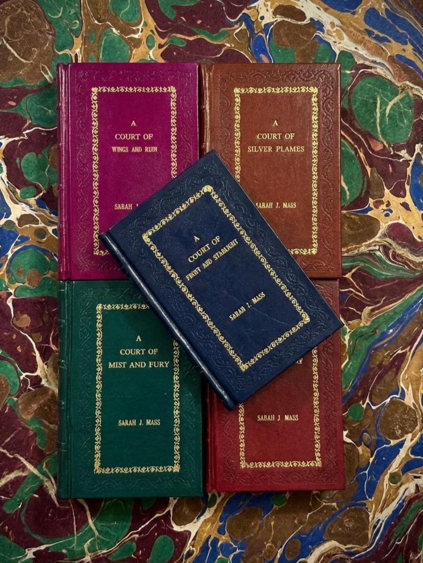 A Court of Thorns and Roses Leather Bound Set  Sarah J. Maas