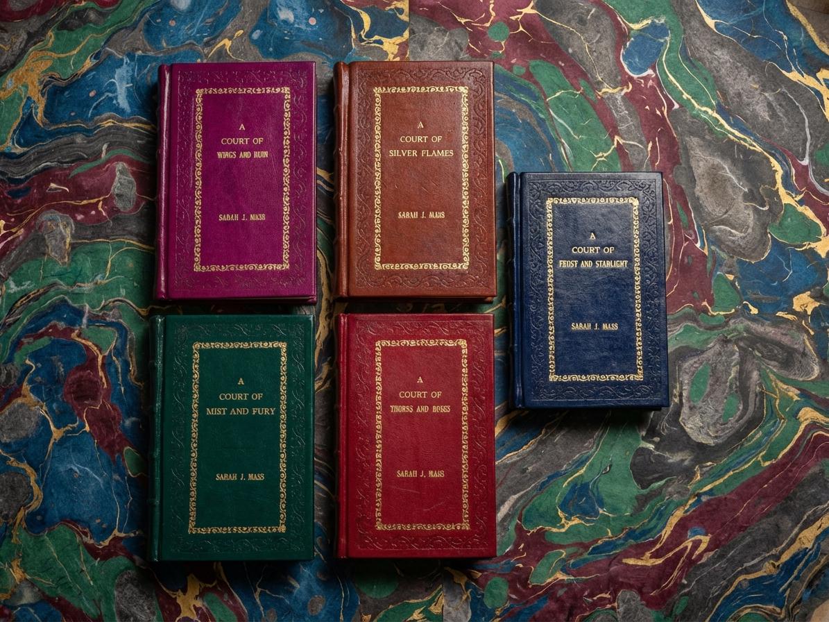 A Court of Thorns and Roses Leather Bound Set  Sarah J. Maas