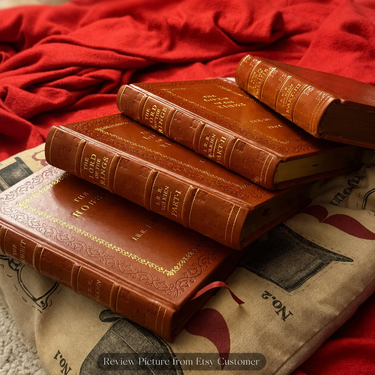Lord of the Rings and The Hobbit JRR Tolkien Series Leather Bound Edition