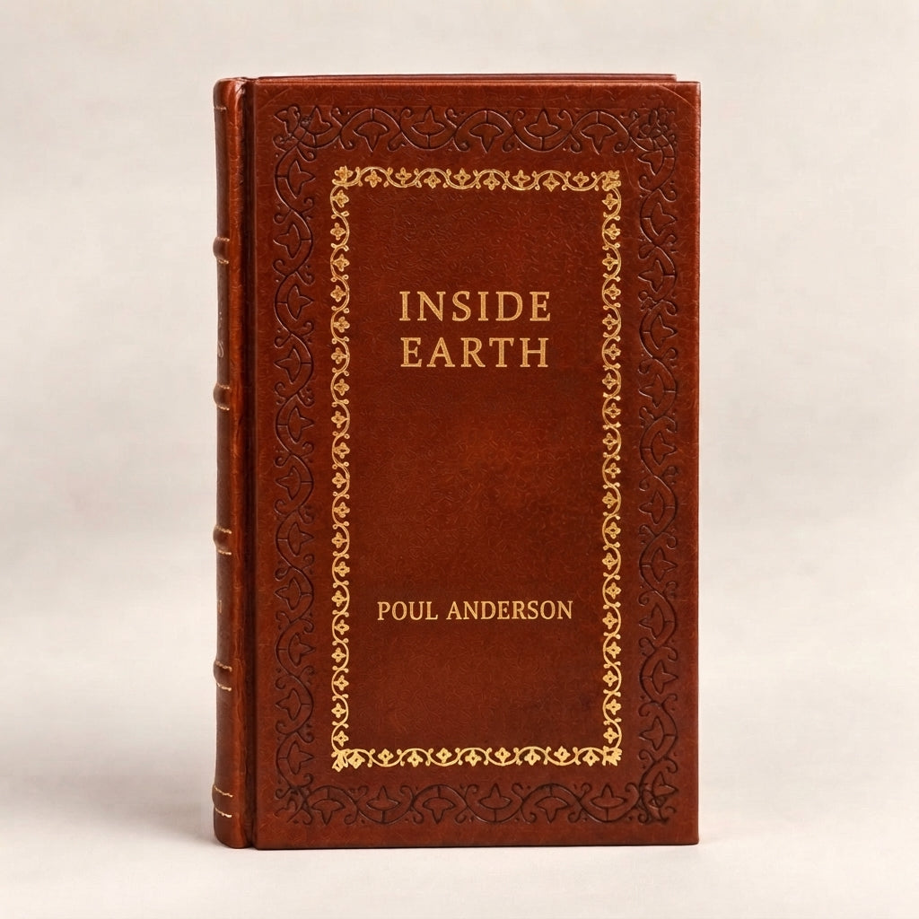 Inside Earth by Poul Anderson leather-bound edition with gold-tone foil spine