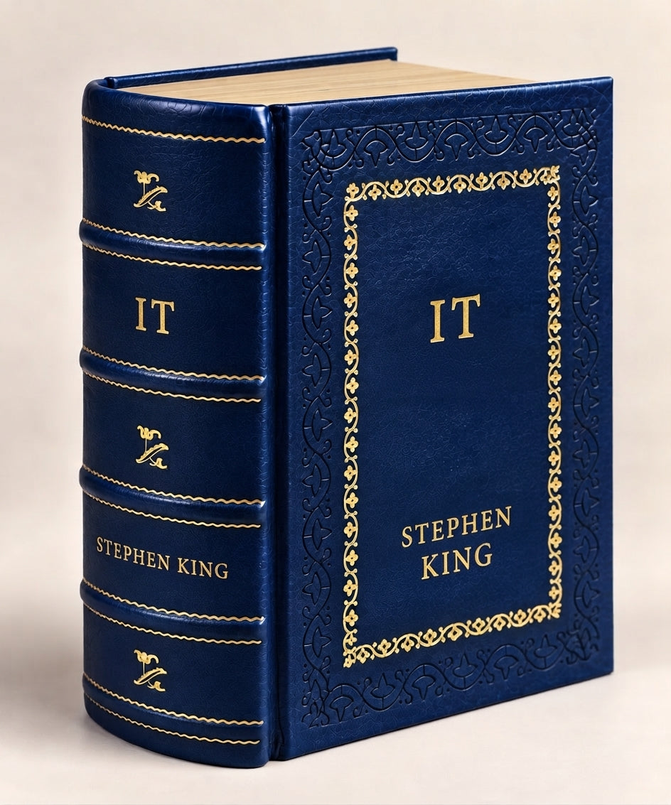 It by Stephen King leather-bound edition with gold-tone foil spine