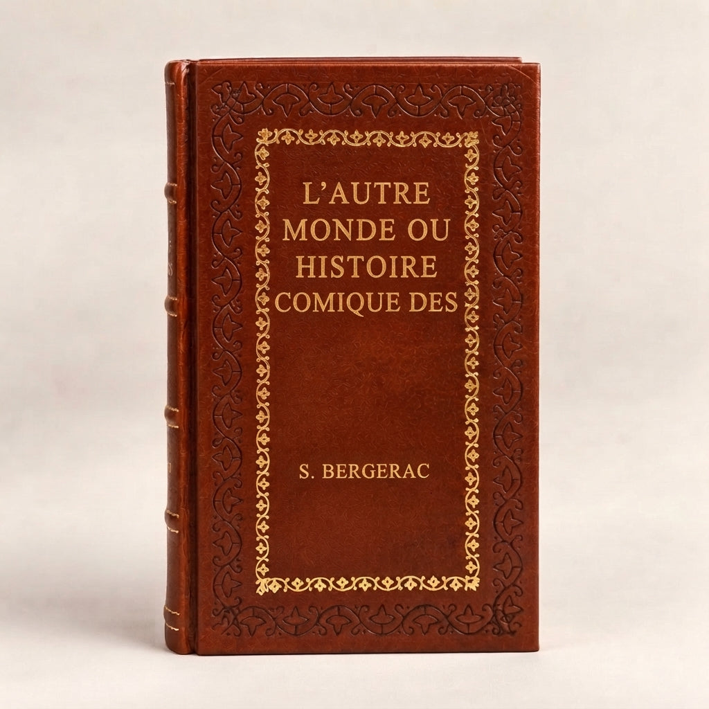 L'Autre Monde ou Histoire Comique des États et Empires de la Lune (French Edition) by Cyrano de Bergerac leather-bound edition with gold-tone foil spine