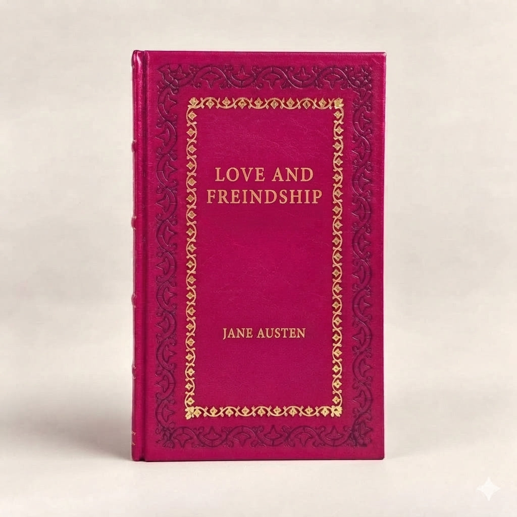 Love and Freindship by Jane Austen leather-bound edition with gold-tone foil spine