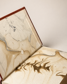 The Murder on the Links - Decorative marbled endpaper detail