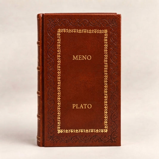 Meno by Plato leather-bound edition with gold-tone foil spine