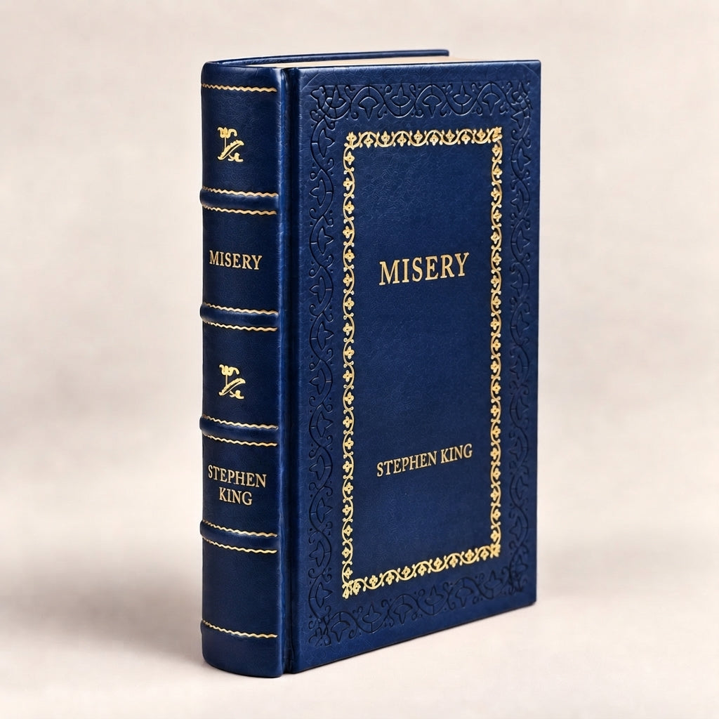 Misery by Stephen King leather-bound edition with gold-tone foil spine