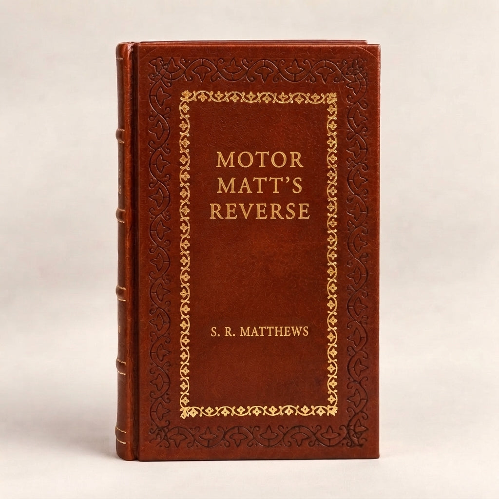 Motor Matt's Reverse by S. R. Matthews leather-bound edition with gold-tone foil spine