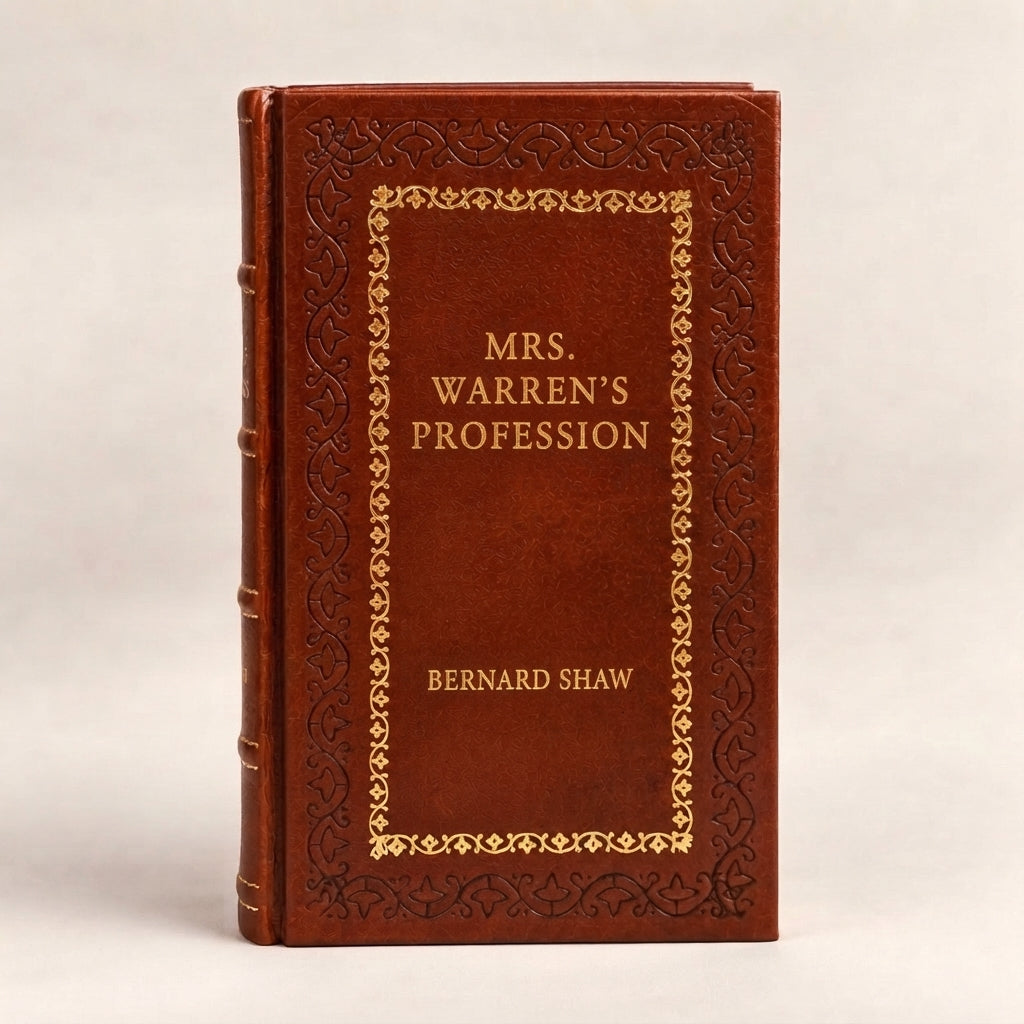 Mrs. Warren's Profession by George Bernard Shaw leather-bound edition with gold-tone foil spine