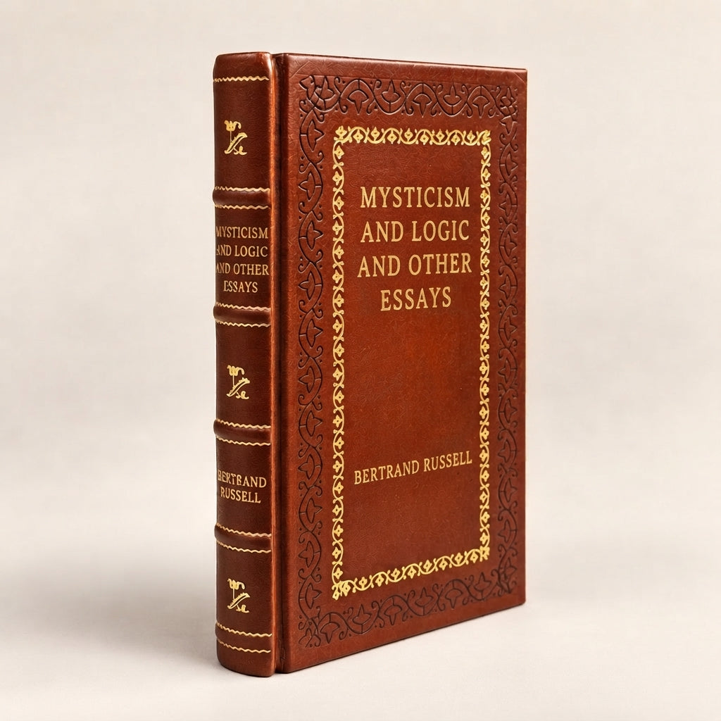 Mysticism and Logic and Other Essays by Bertrand Russell leather-bound edition with gold-tone foil spine