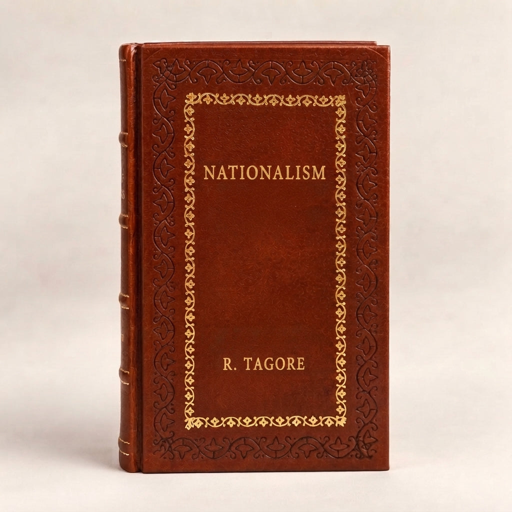 Nationalism by Rabindranath Tagore leather-bound edition with gold-tone foil spine
