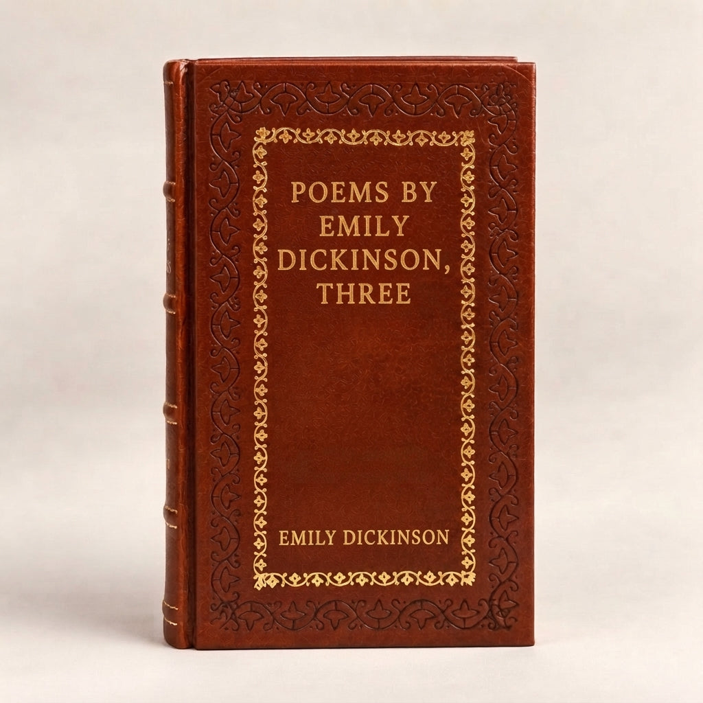 Poems by Emily Dickinson, Three Series, Complete by Emily Dickinson leather-bound edition with gold-tone foil spine