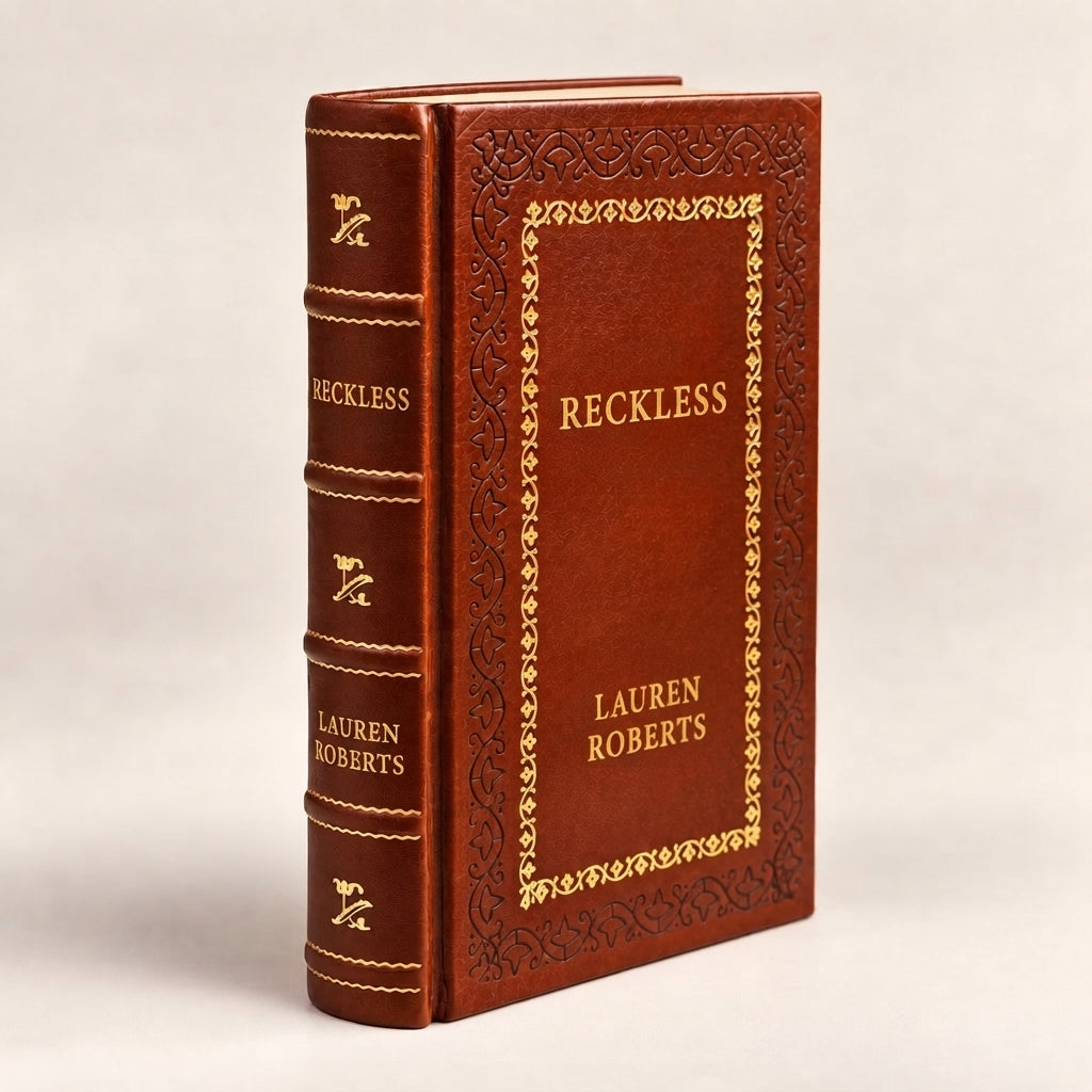 Reckless by Lauren Roberts leather-bound edition with gold-tone foil spine