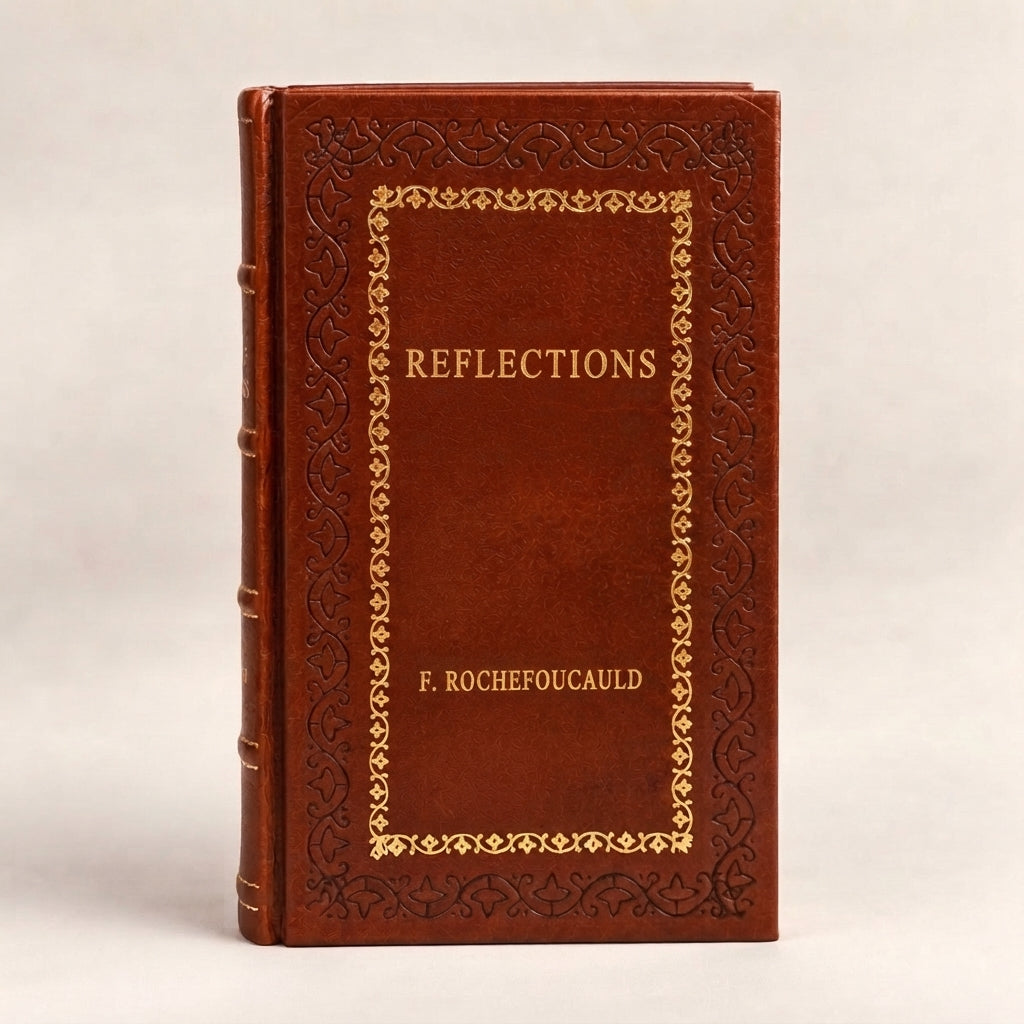 Reflections by François de La Rochefoucauld leather-bound edition with gold-tone foil spine