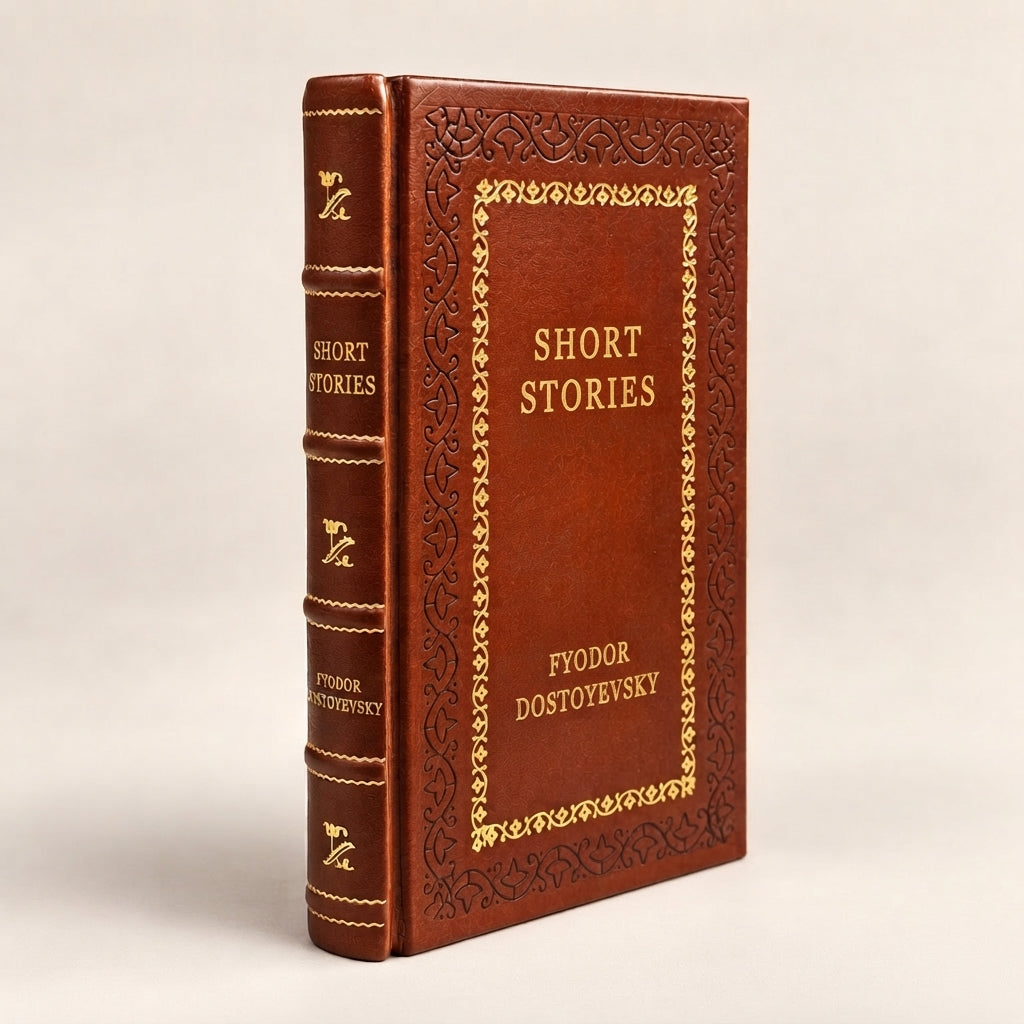 Short Stories by Fyodor Dostoyevsky leather-bound edition with gold-tone foil spine