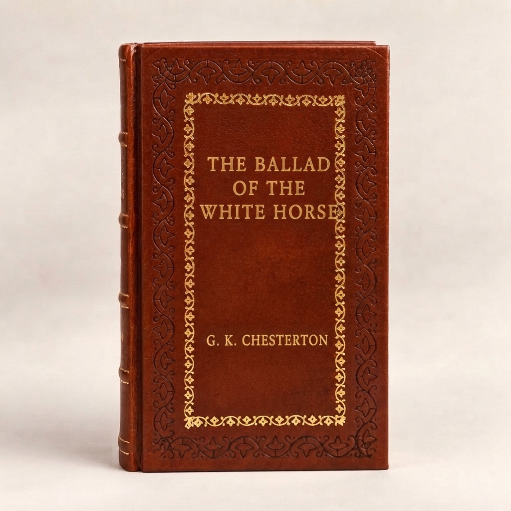 The Ballad of the White Horse by G. K. Chesterton leather-bound edition with gold-tone foil spine