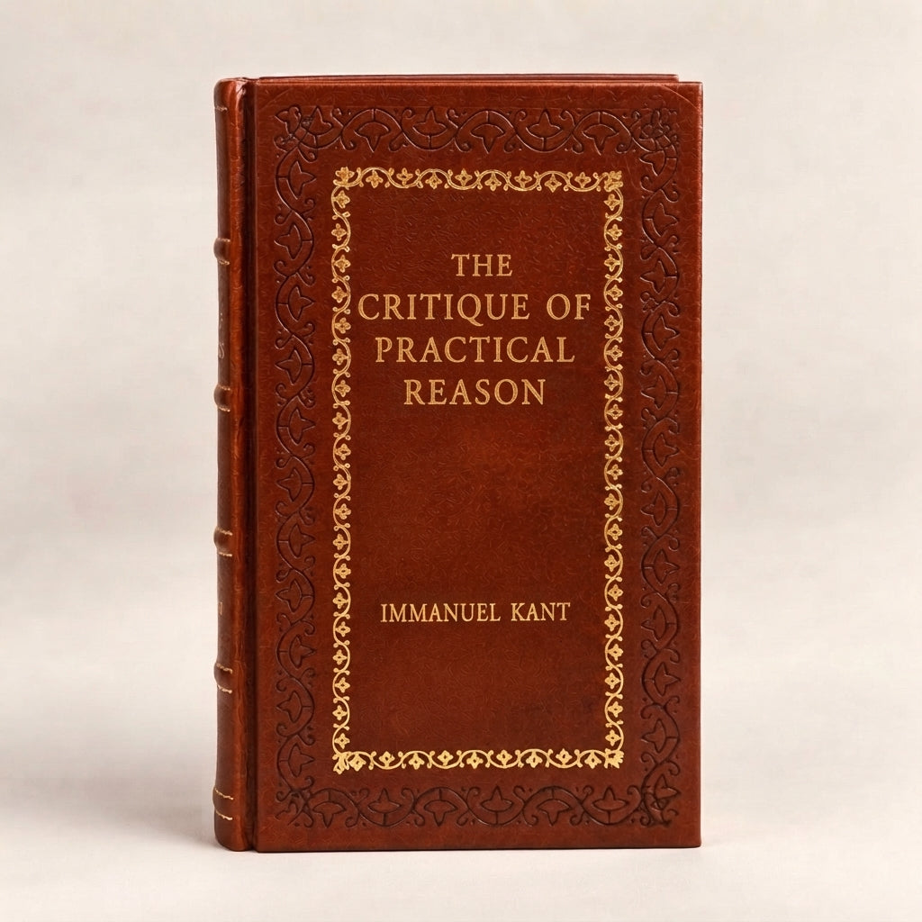 The Critique of Practical Reason by Immanuel Kant leather-bound edition with gold-tone foil spine