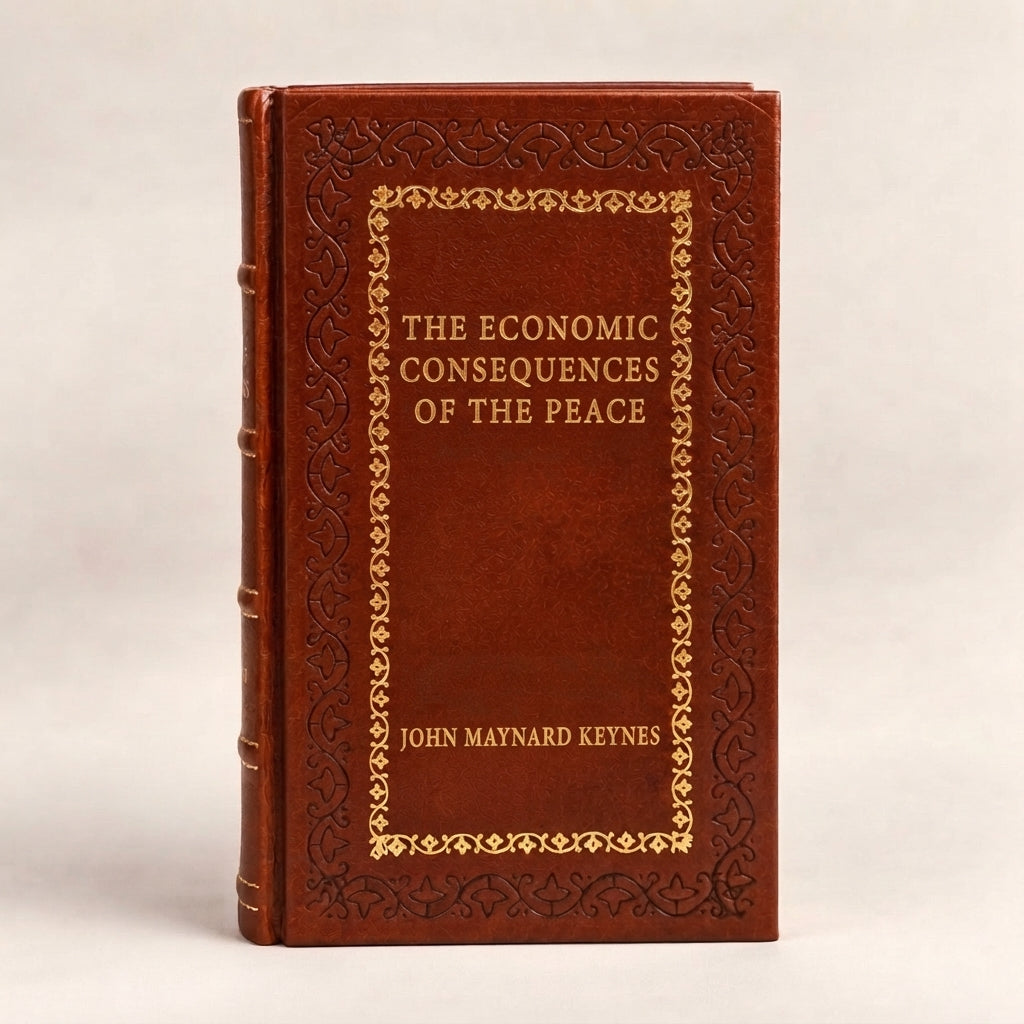 The Economic Consequences of the Peace by John Maynard Keynes leather-bound edition with gold-tone foil spine