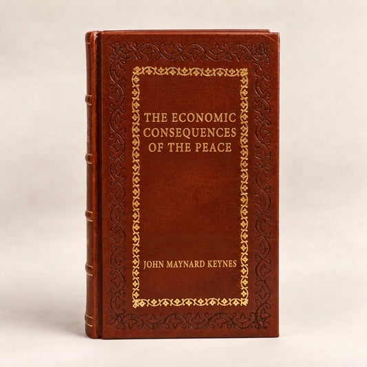 The Economic Consequences of the Peace by John Maynard Keynes leather-bound edition with gold-tone foil spine
