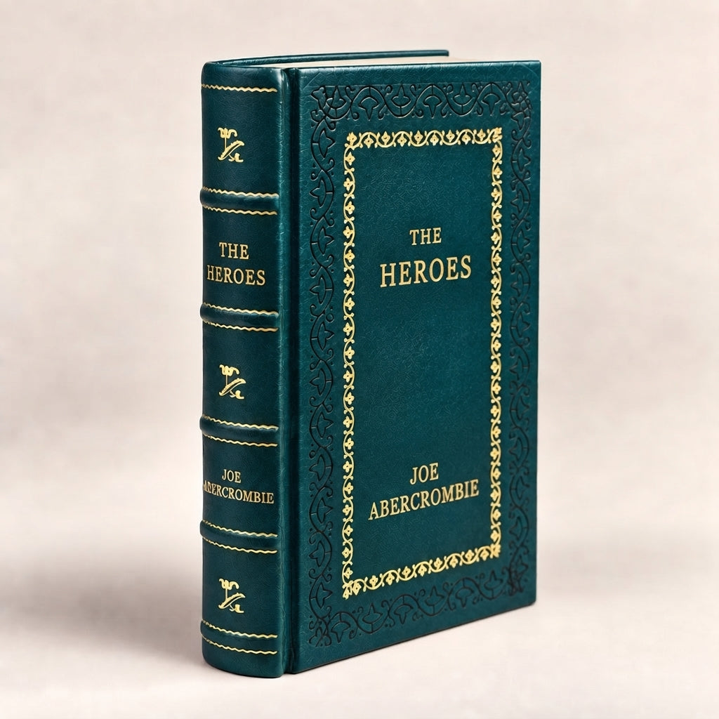 The Heroes by Joe Abercrombie leather-bound edition with gold-tone foil spine