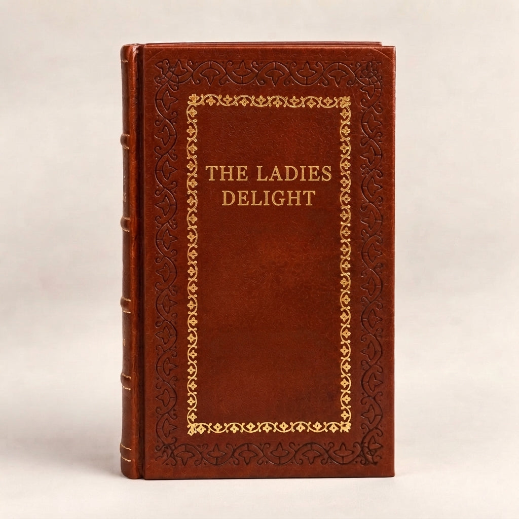 The Ladies Delight leather-bound edition with gold-tone foil spine