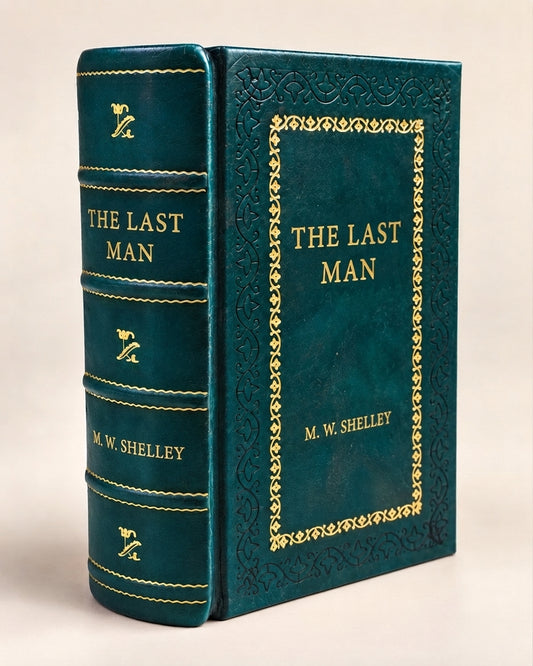 The Last Man by Mary Shelley leather-bound edition with gold-tone foil spine