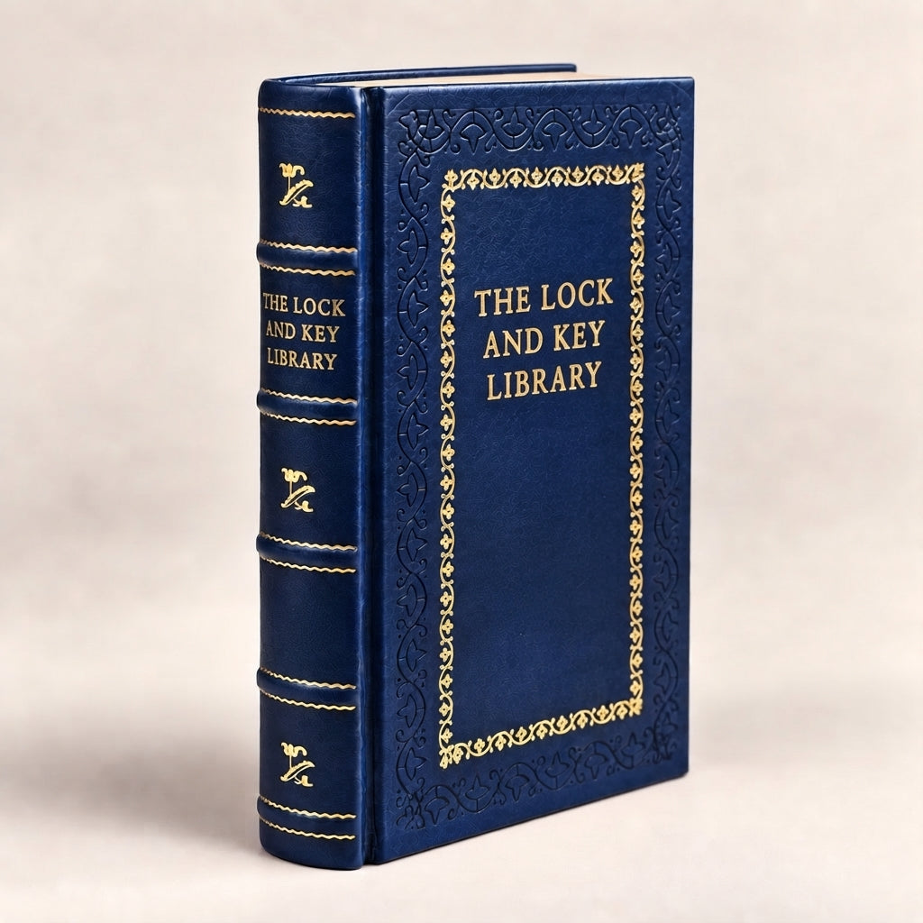 The Lock and Key Library leather-bound edition with gold-tone foil spine