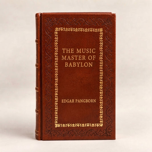 The Music Master of Babylon by Edgar Pangborn leather-bound edition with gold-tone foil spine