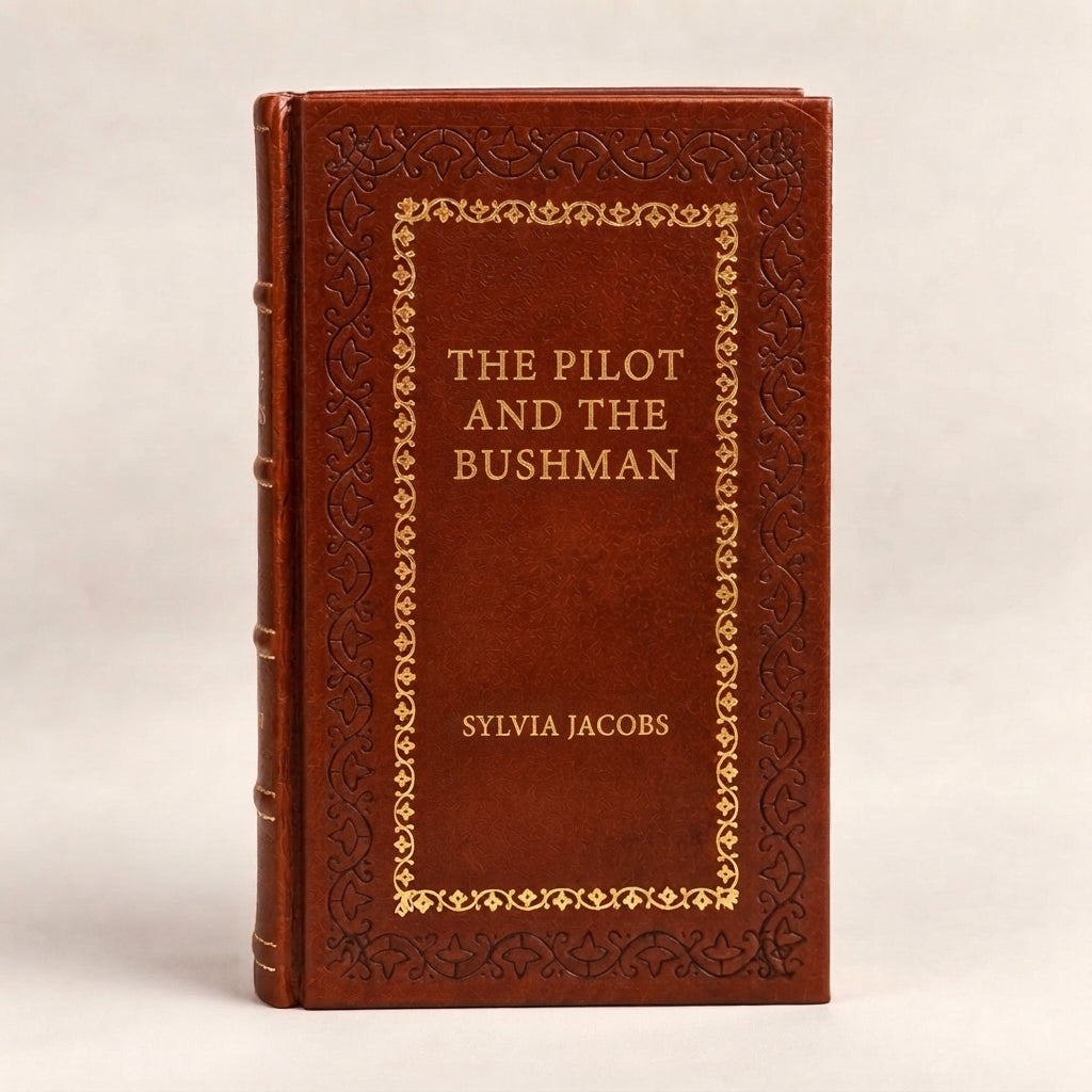 The Pilot and the Bushman by Sylvia Jacobs leather-bound edition with gold-tone foil spine