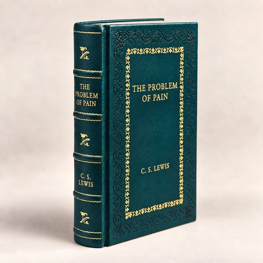 The Problem of Pain by C. S. Lewis leather-bound edition with gold-tone foil spine