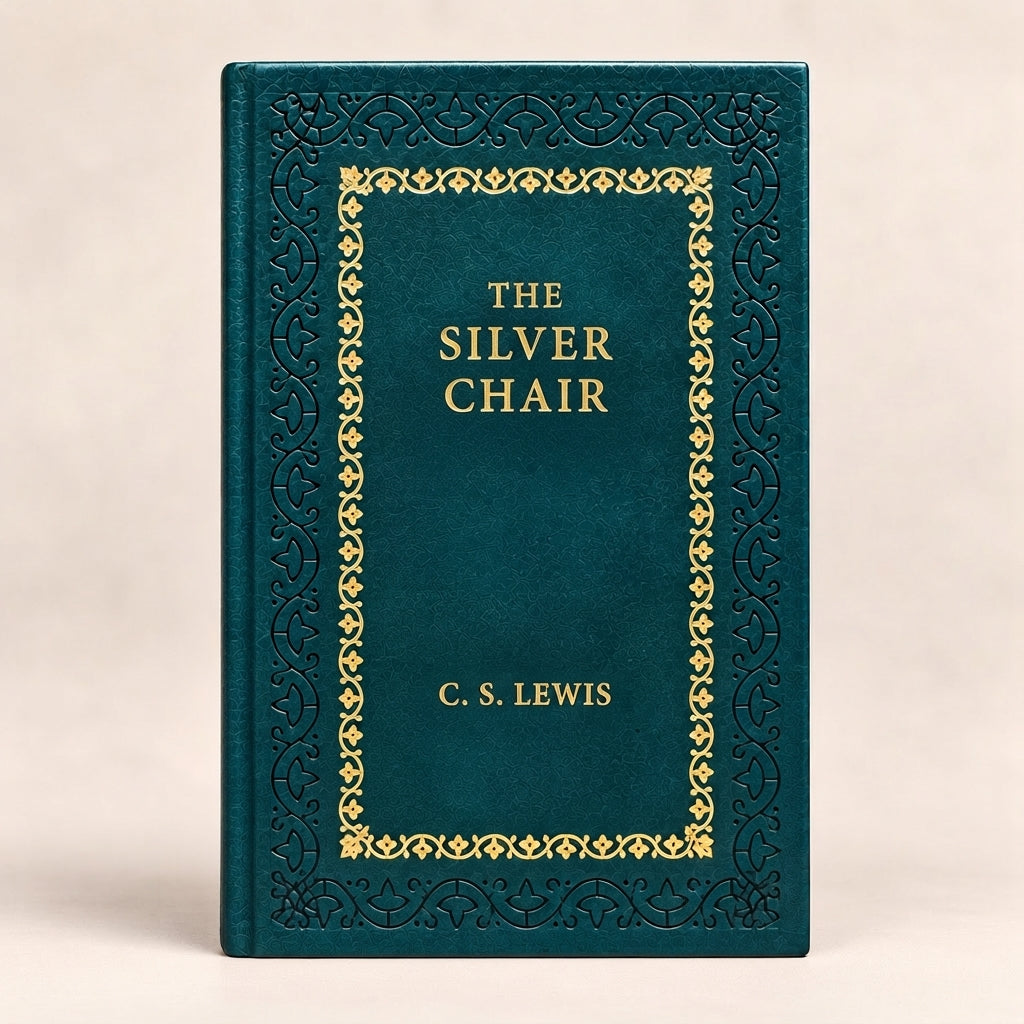 The Silver Chair by C. S. Lewis leather-bound edition with gold-tone foil spine